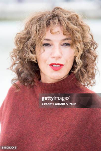 Anne Depetrini attends "Des Jours Meilleurs" photocall during the 19th Festival of TV Fiction at La Rochelle on September 16, 2017 in La Rochelle,...