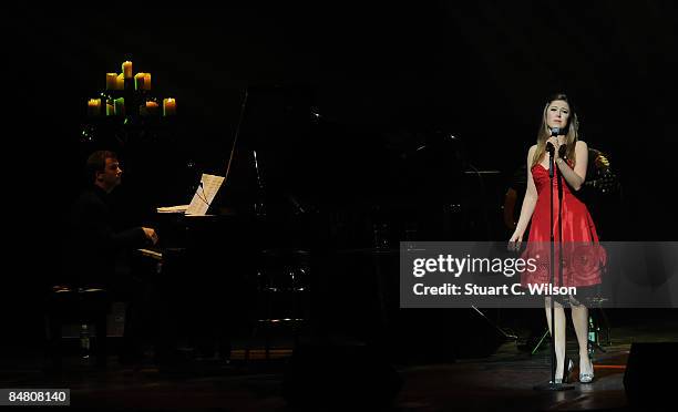 Singer Hayley Westenra presents 'The Valentines Tour' at the London Paladium on February 15, 2009 in London, England.