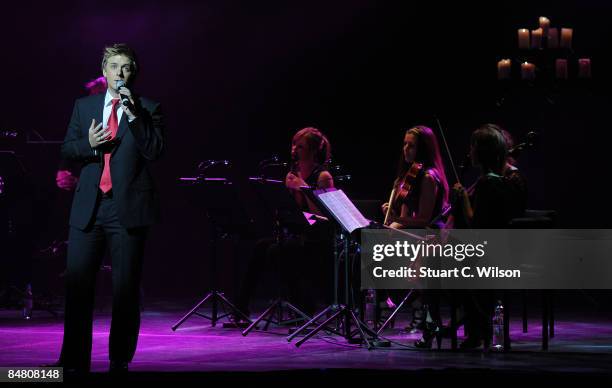 Singer Jonathan Ansell presents 'The Valentines Tour' at the London Paladium on February 15, 2009 in London, England.