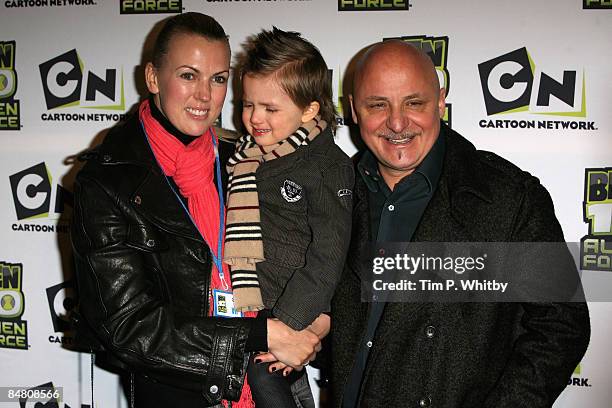 Nikki Zilli, Rocco Zilli and Aldo Zilli arrive to attend the VIP Premiere of Ben 10 : Alien Force at Old Billingsgate Market on February 15, 2009 in...