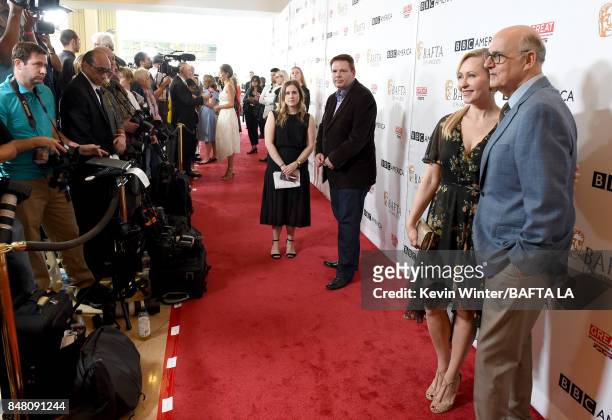 Kasia Ostlun and Jeffrey Tambor attend the BBC America BAFTA Los Angeles TV Tea Party 2017 at The Beverly Hilton Hotel on September 16, 2017 in...