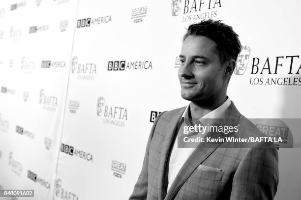 Justin Hartley attends the BBC America BAFTA Los Angeles TV Tea Party 2017 at The Beverly Hilton Hotel on September 16, 2017 in Beverly Hills,...