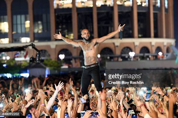 Rapper Tory Lanez performs onstage during the Meadows Music And Arts Festival - Day 2 at Citi Field on September 16, 2017 in New York City.