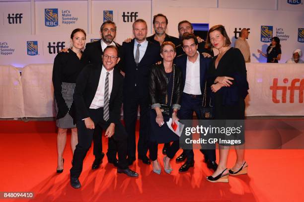 Members of cast and crew including producer Laurent Zeitoun, director Eric Toledano, actress Suzanne Clement, actor Gilles Lellouche, co-director...
