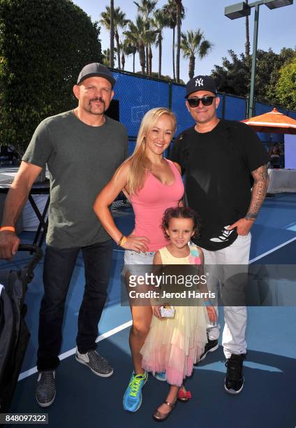 Heidi Northcott, Chuck Liddell and family, and Dennis Desantis at Lupus LA's MBJAM 17 on September 16, 2017 in Marina del Rey, California.