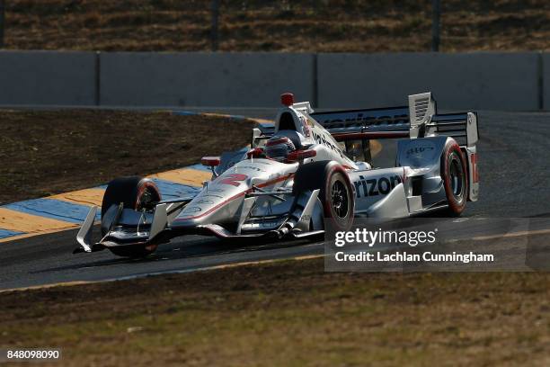 Will Power of Australia driver of the Verizon Chevrolet drives during qualifying on day 2 of the GoPro Grand Prix of Somoma at Sonoma Raceway on...