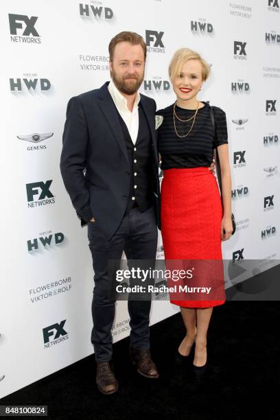 Joshua Leonard and Alison Pill attend FX Networks celebration of their Emmy nominees in partnership with Vanity Fair at Craft on September 16, 2017...