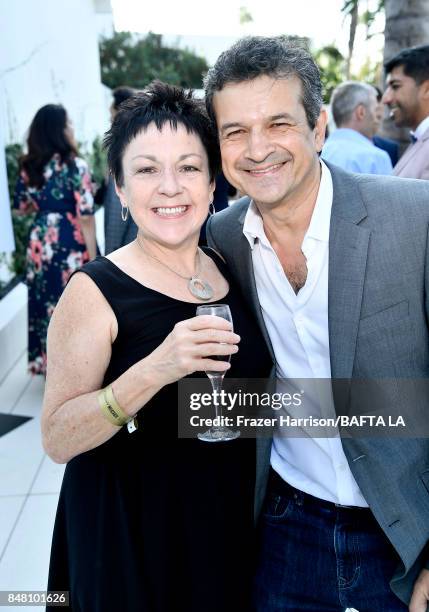 Jaci Stephen and Bryan Bowen attend the BBC America BAFTA Los Angeles TV Tea Party 2017 at The Beverly Hilton Hotel on September 16, 2017 in Beverly...