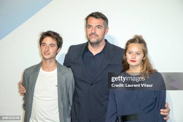 Orfeo Campanella, Araud Ducret and Lucie Fagedet attend Closing Ceremony during 19th Festival of TV Fiction at La Rochelle on September 16, 2017 in...
