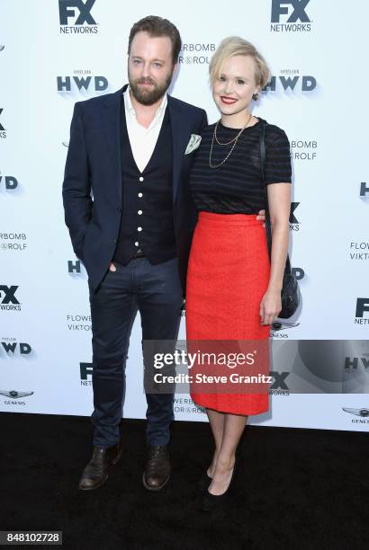 Joshua Leonard and Alison Pill attend FX and Vanity Fair Emmy Celebration at Craft on September 16, 2017 in Century City, California.