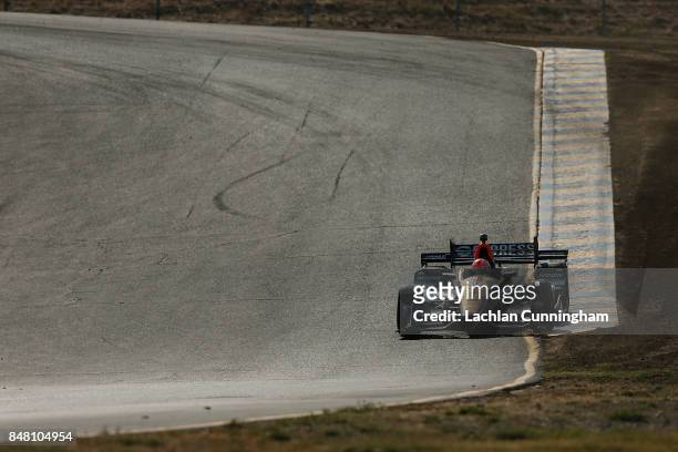 James Hinchcliffe of Canada driver of the Arrow Honda drives during qualifying on day 2 of the GoPro Grand Prix of Somoma at Sonoma Raceway on...