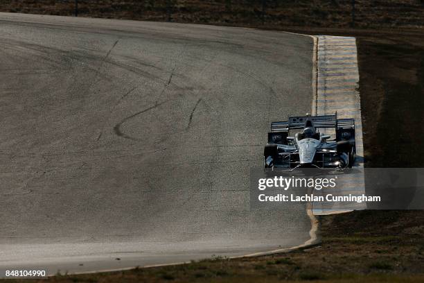 Simon Pagenaud of France driver of the DXC Technology Chevrolet drives during qualifying on day 2 of the GoPro Grand Prix of Somoma at Sonoma Raceway...