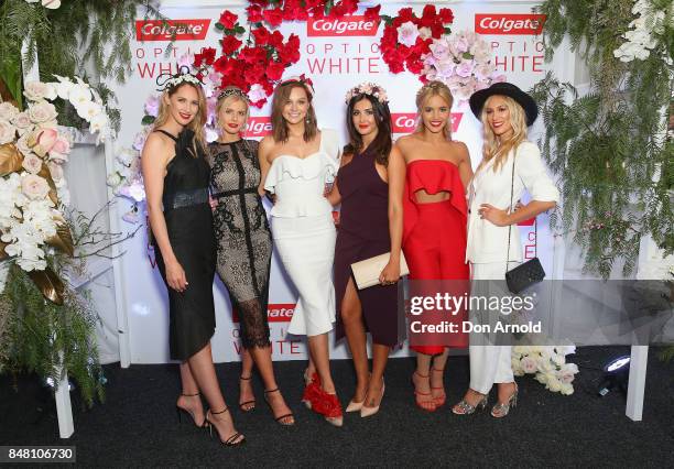 Ambassadors attend Colgate Optic White Stakes Day at Royal Randwick Racecourse on September 16, 2017 in Sydney, Australia.