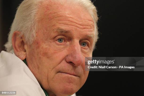 Republic of Ireland manager Giovanni Trapattoni during a press conference at the Municipal Stadium, Gdynia, Poland.