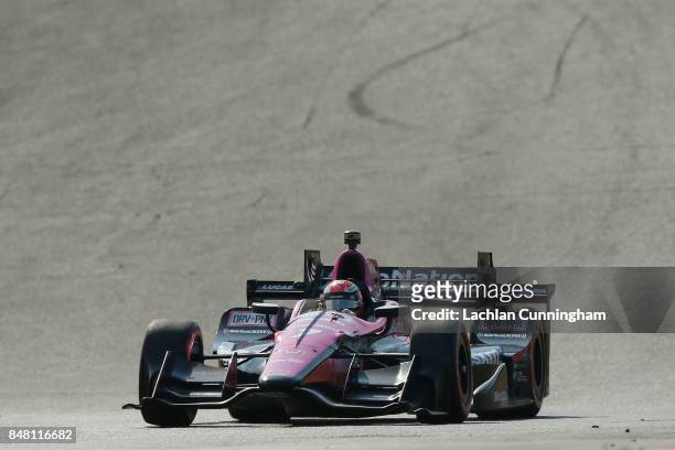 Jack Harvey of Great Britain driver of the AutoNation Honda drives during qualifying on day 2 of the GoPro Grand Prix of Somoma at Sonoma Raceway on...