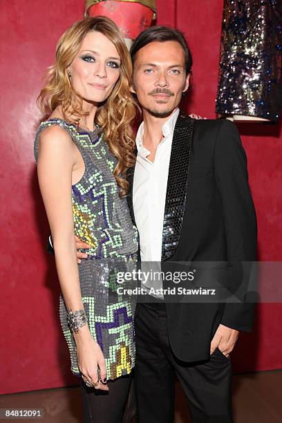 Actress Mischa Barton and designer Matthew Williamson attend the Matthew Williamson New York Store Opening during Mercedes-Benz Fall 2009 Fashion...