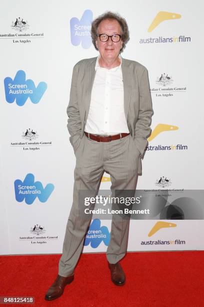 Actor Geoffrey Rush attends The 2017 Australian Emmy Nominee Sunset Reception on September 16, 2017 in Beverly Hills, California.