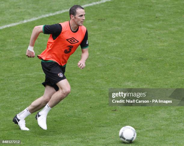 Republic of Ireland's Darren Gibson during a training session at the Municipal Stadium, Gdynia, Poland.