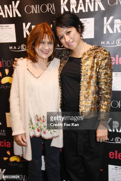 Marie Ceolin and Caroline Chu attend "Krank" Film Screening at Cinema La Clef on September 16, 2017 in Paris, France.