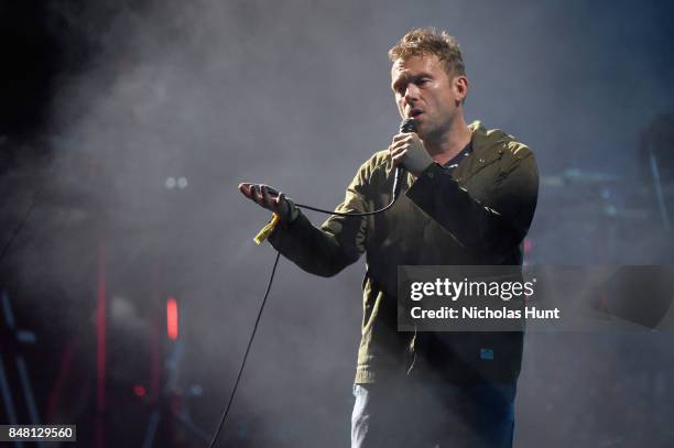 Damon Albarn of Gorillaz performs onstage during the Meadows Music and Arts Festival - Day 2 at Citi Field on September 16, 2017 in New York City.
