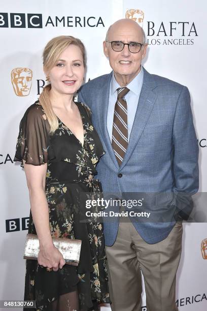 Kasia Ostlun and Jeffery Tambor attend the BBC America BAFTA Los Angeles TV Tea Party 2017 - Arrivals at The Beverly Hilton Hotel on September 16,...