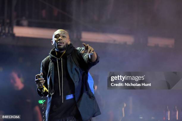 Mos Def performs onstage with Gorillaz during the Meadows Music and Arts Festival - Day 2 at Citi Field on September 16, 2017 in New York City.