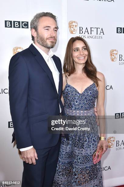 Michael Howells and Courtney Howells attend the BBC America BAFTA Los Angeles TV Tea Party 2017 - Arrivals at The Beverly Hilton Hotel on September...