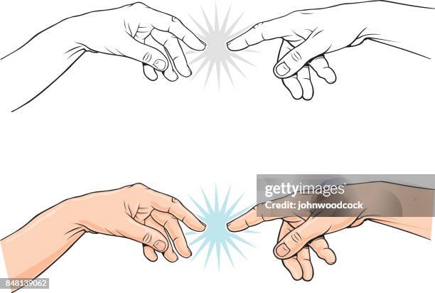 pointing classical finger vector illustration - finger stock illustrations