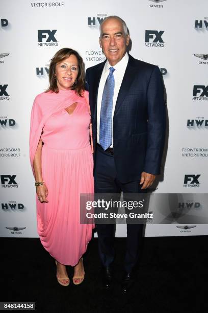 Fox Television Group CEO Gary Newman and Jeanne Newman attend FX and Vanity Fair Emmy Celebration at Craft on September 16, 2017 in Century City,...