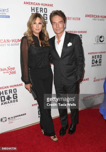 Daisy Fuentes and Richard Marx at the 7th Annual American Humane Association Hero Dog Awards at The Beverly Hilton Hotel on September 16, 2017 in...