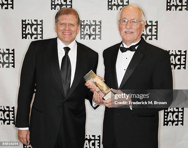 Director Robert Zemeckis and film editor Arthur Schmidt attend the 59th Annual ACE Eddie Awards at the Beverly Hilton Hotel on February 15, 2009 in...