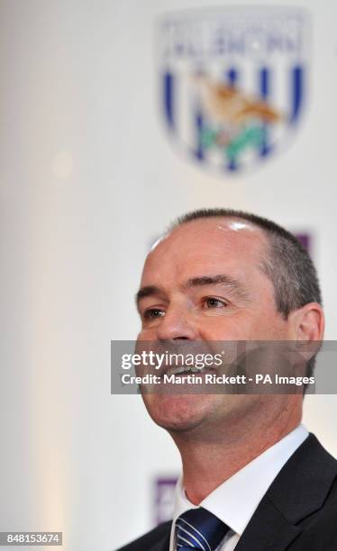 West Bromwich Albion's new manager Steve Clarke is unveiled during a Press Conference at The Hawthorns, West Bromwich.