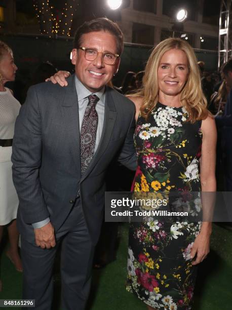 Steve Carell and Elisabeth Shue at Fox Searchlight's "Battle of the Sexes" Los Angeles Premiere on September 16, 2017 in Westwood, California.