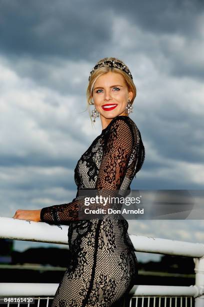 Tegan Martin attends Colgate Optic White Stakes Day at Royal Randwick Racecourse on September 16, 2017 in Sydney, Australia.