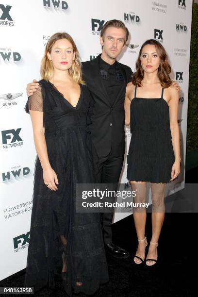 Rachel Keller, Dan Stevens and Aubrey Plaza attend FX Networks celebration of their Emmy nominees in partnership with Vanity Fair at Craft on...