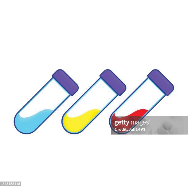 ein fläschchen mit medizinischen tests für die prüfung - aids test stock-grafiken, -clipart, -cartoons und -symbole