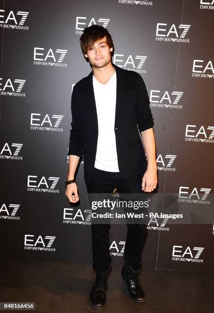 Douglas Booth arriving at the Emporio Armani Summer Garden Live 2012 at Emporio Armani, New Bond, London. PRESS ASSOCIATION Photo. Picture date:...