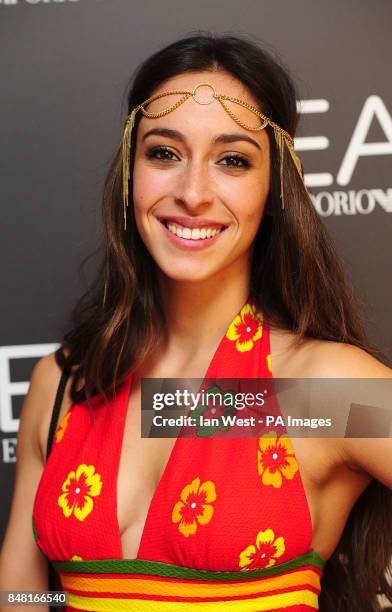 Oona Chaplin arriving at the Emporio Armani Summer Garden Live 2012 at Emporio Armani, New Bond, London. PRESS ASSOCIATION Photo. Picture date:...