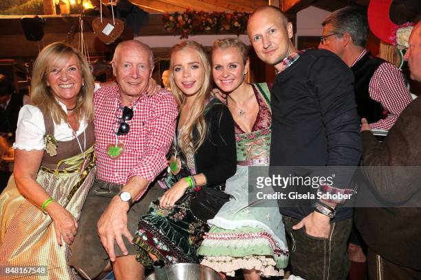 Barbara Sturm with her father Horst Freytag, his girlfriend Uta Raasch and her daughter Charly Sturm and her brother Tobias Freytag during the...