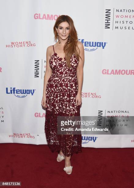 Actress Anneliese van der Pol arrives at the 6th Annual Women Making History Awards at The Beverly Hilton Hotel on September 16, 2017 in Beverly...
