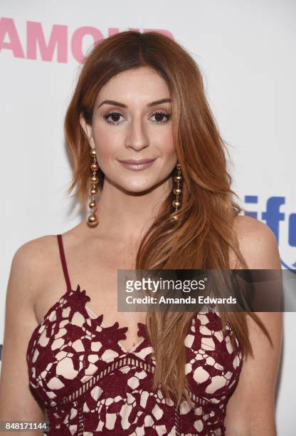 Actress Anneliese van der Pol arrives at the 6th Annual Women Making History Awards at The Beverly Hilton Hotel on September 16, 2017 in Beverly...