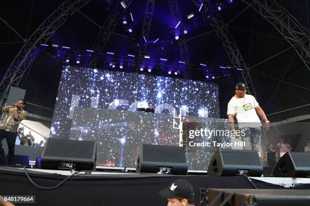 Tip of A Tribe Called Quest and LL Cool J perform onstage during Day 2 at The Meadows Music & Arts Festival at Citi Field on September 16, 2017 in...