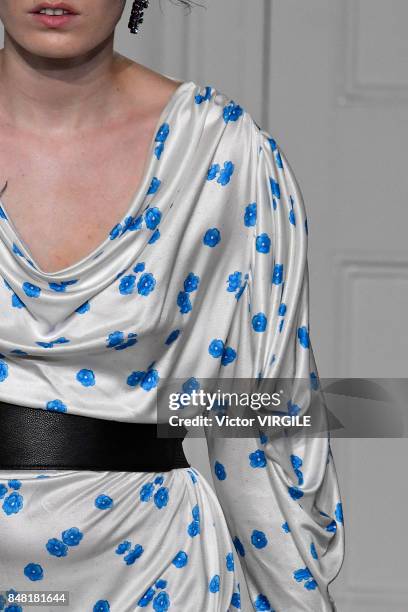 Model walks the runway at the Ashley Williams Ready to Wear Spring/Summer 2018 fashion show during London Fashion Week September 2017 on September...