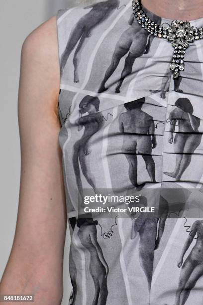 Model walks the runway at the Ashley Williams Ready to Wear Spring/Summer 2018 fashion show during London Fashion Week September 2017 on September...