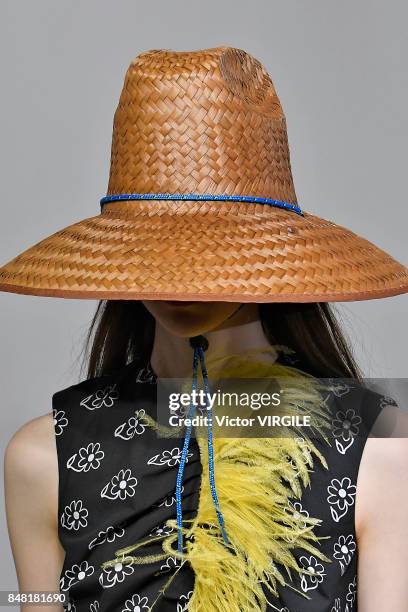 Model walks the runway at the Ashley Williams Ready to Wear Spring/Summer 2018 fashion show during London Fashion Week September 2017 on September...