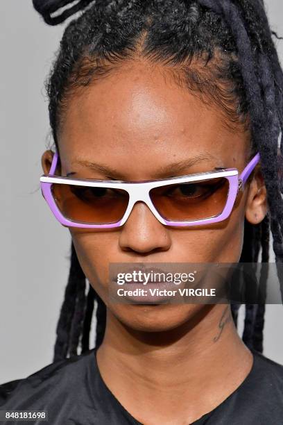 Model walks the runway at the Ashley Williams Ready to Wear Spring/Summer 2018 fashion show during London Fashion Week September 2017 on September...