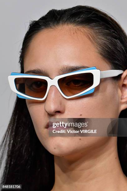 Model walks the runway at the Ashley Williams Ready to Wear Spring/Summer 2018 fashion show during London Fashion Week September 2017 on September...