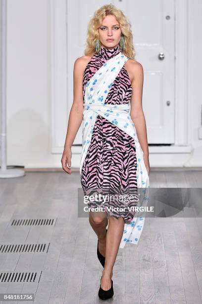 Georgia Jagger walks the runway at the Ashley Williams Ready to Wear Spring/Summer 2018 fashion show during London Fashion Week September 2017 on...