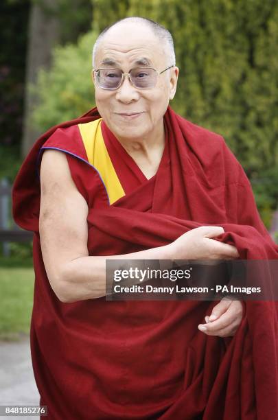 The Dalai Lama visits Blair Castle in Perthshire during his two-day tour of Scotland. PRESS ASSOCIATION Photo. Picture date: Saturday June 23, 2012....