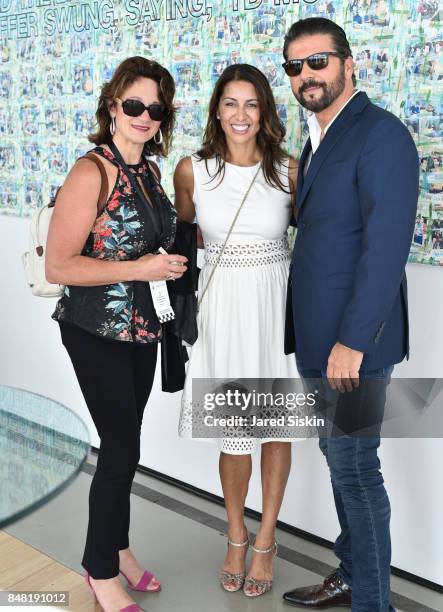 Tina Capasso, Shamin Abas and Joe Capasso attend The Bridge 2017 at the Former Bridgehampton Race Circuit on September 16, 2017 in Bridgehampton, New...